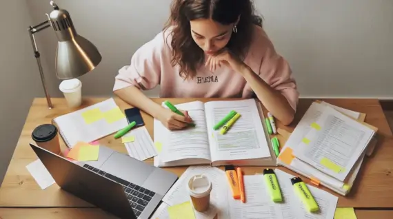Estudiante de Selectividad en clase online de refuerzo